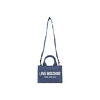 Love Moschino Blue Cotton Handbag