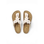 Birkenstock Pink Leather Flat Sandals