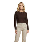 Street One Brown Cotton Long Sleeve T-Shirt