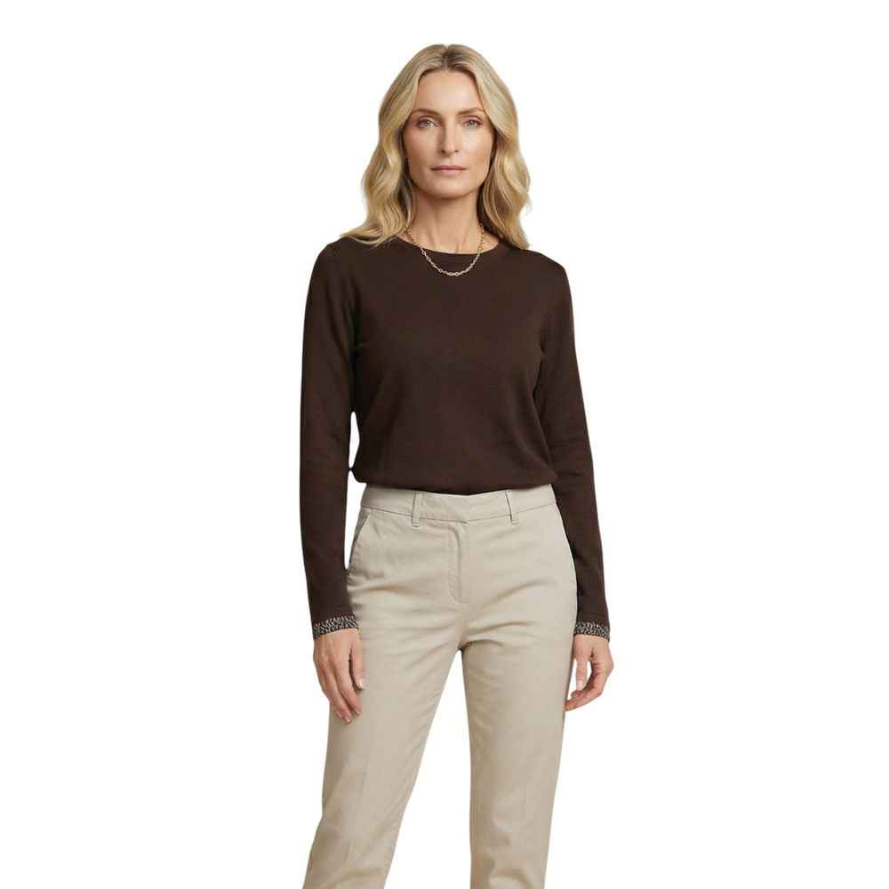 Street One Brown Cotton Long Sleeve T-Shirt