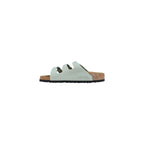 Birkenstock Green Leather Flat Sandals