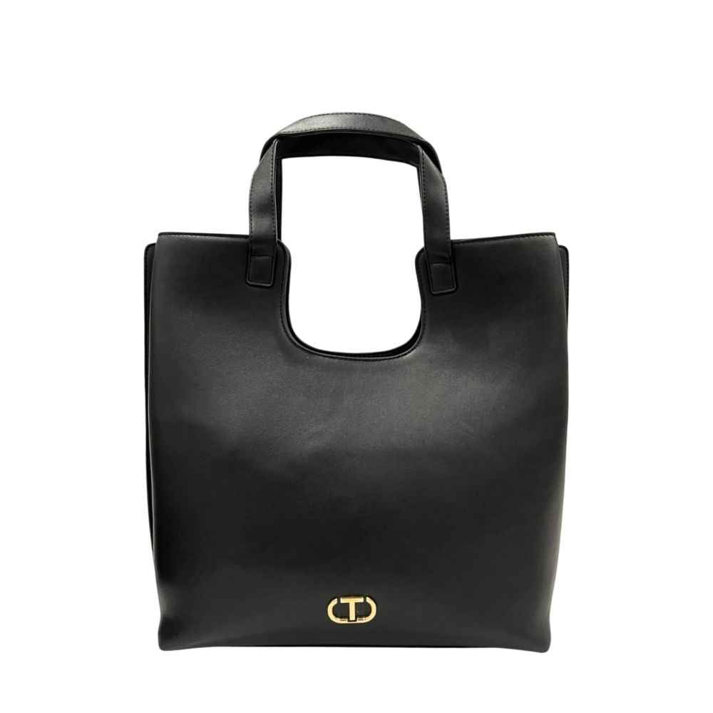 Twinset Black PU Women Shoulder Bag