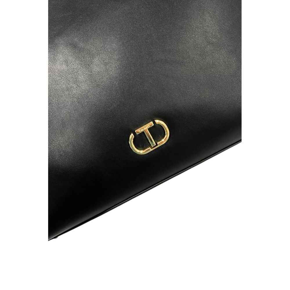Twinset Black PU Women Shoulder Bag