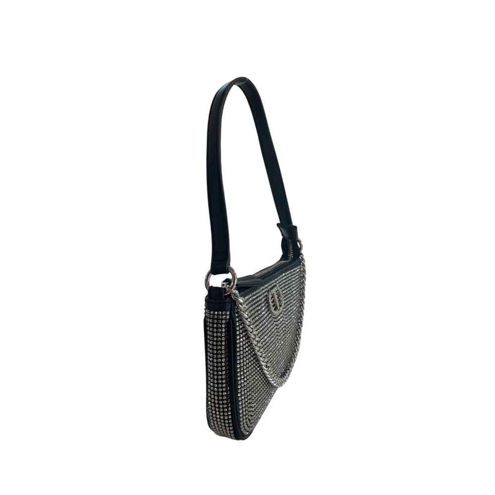Twinset Black Polyurethane Women Shoulder Bag