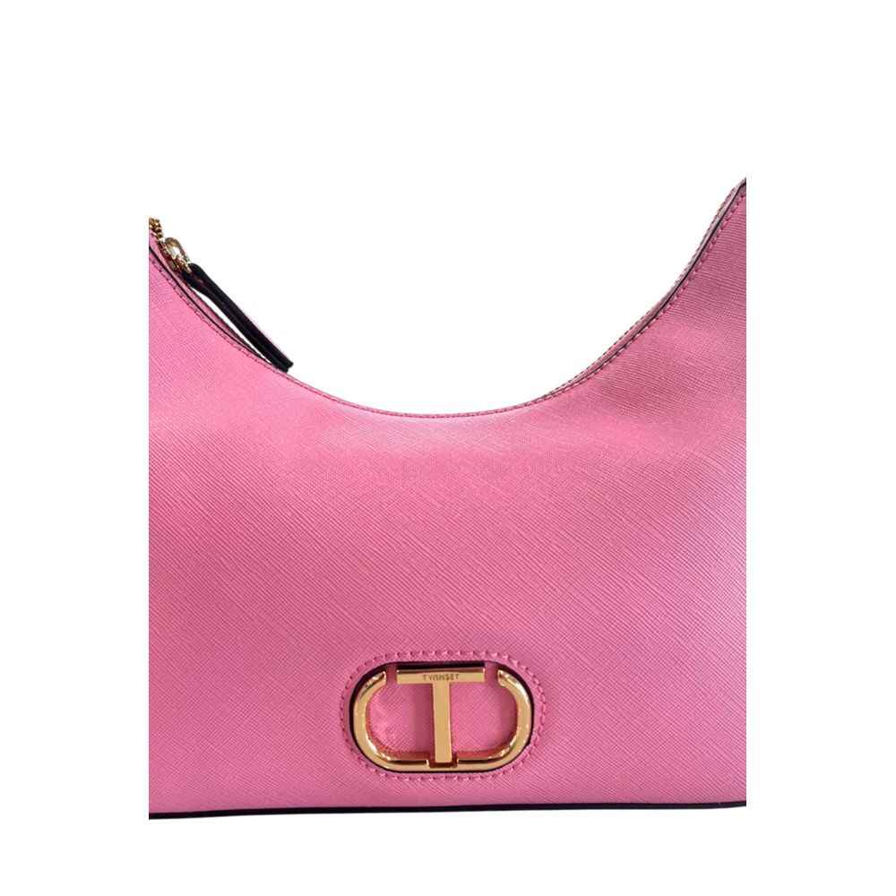 Twinset Pink PU Women Shoulder Bag