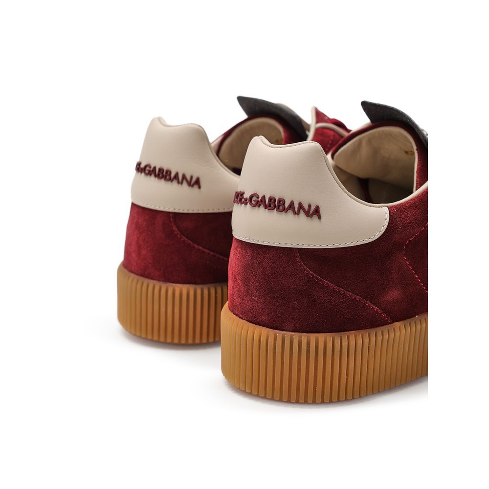 Dolce & Gabbana Blue Leather Low Top Sneakers