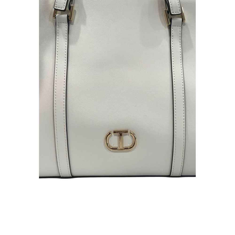 Twinset White PU Women Shoulder Bag