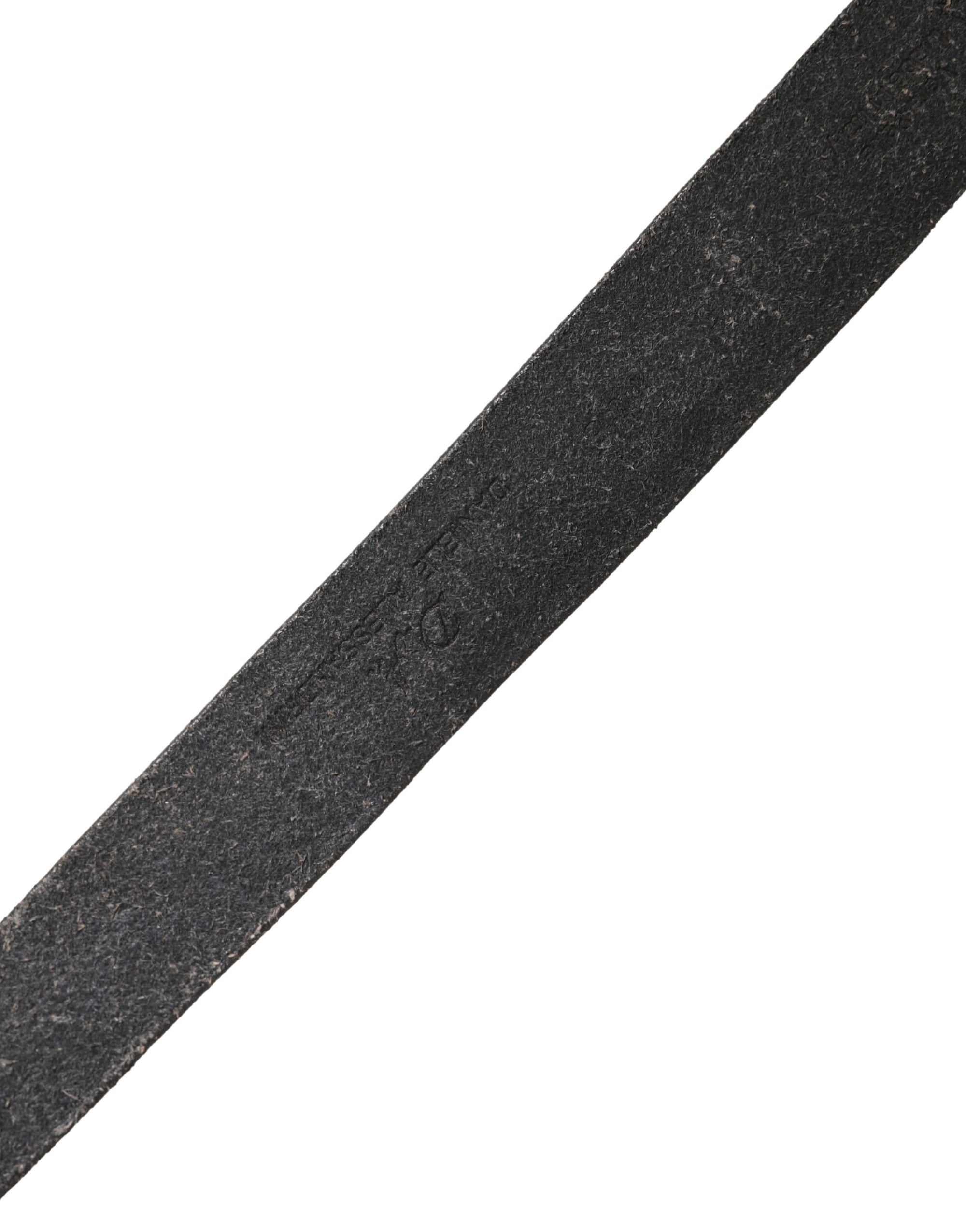 Daniele Alessandrini Men Black Leather Metal Buckle Belt