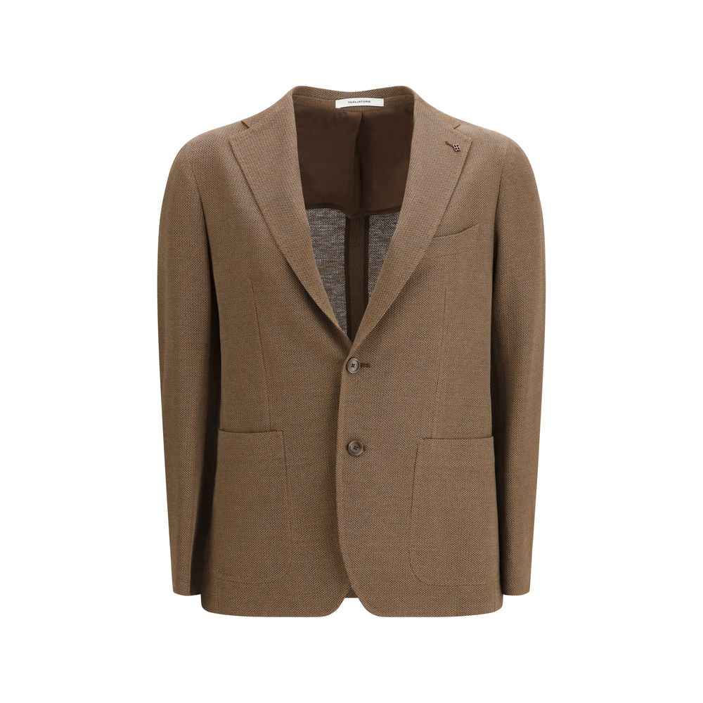 Tagliatore Brown Linen Blazer