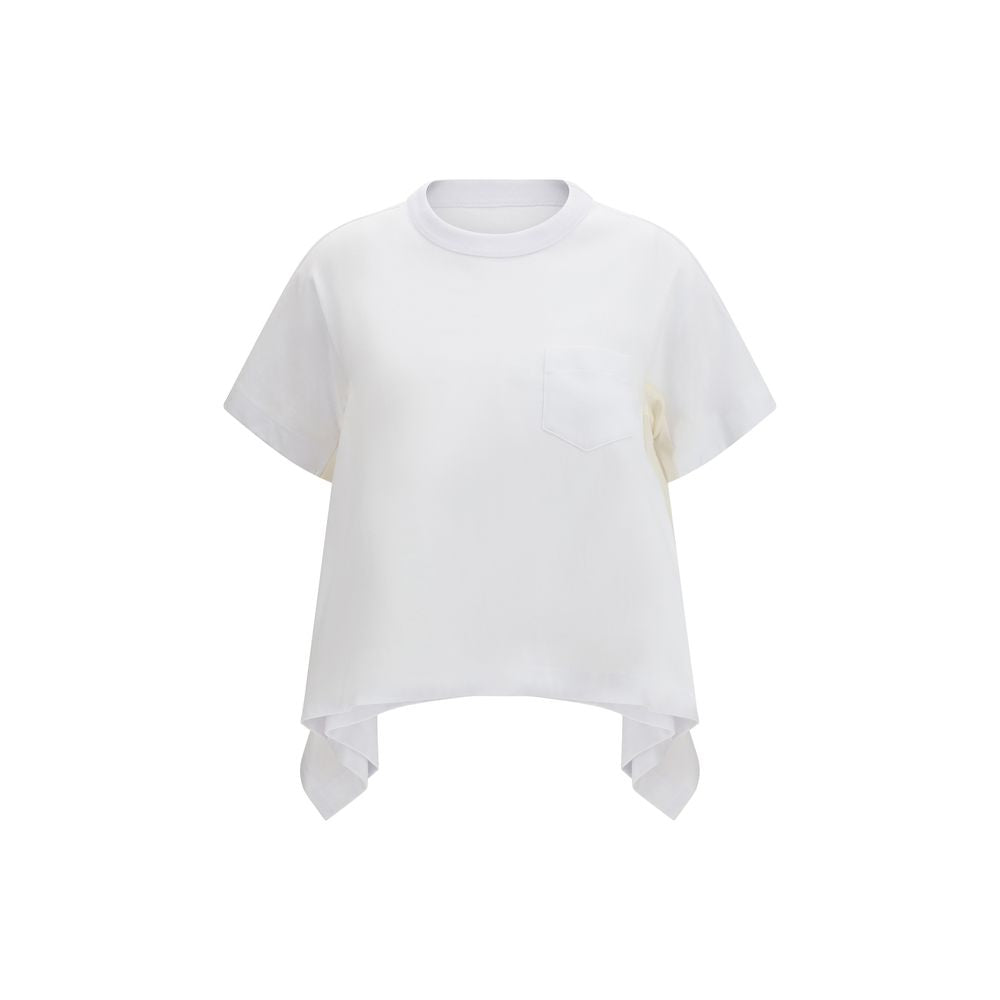 Sacai White Cotton T-Shirt