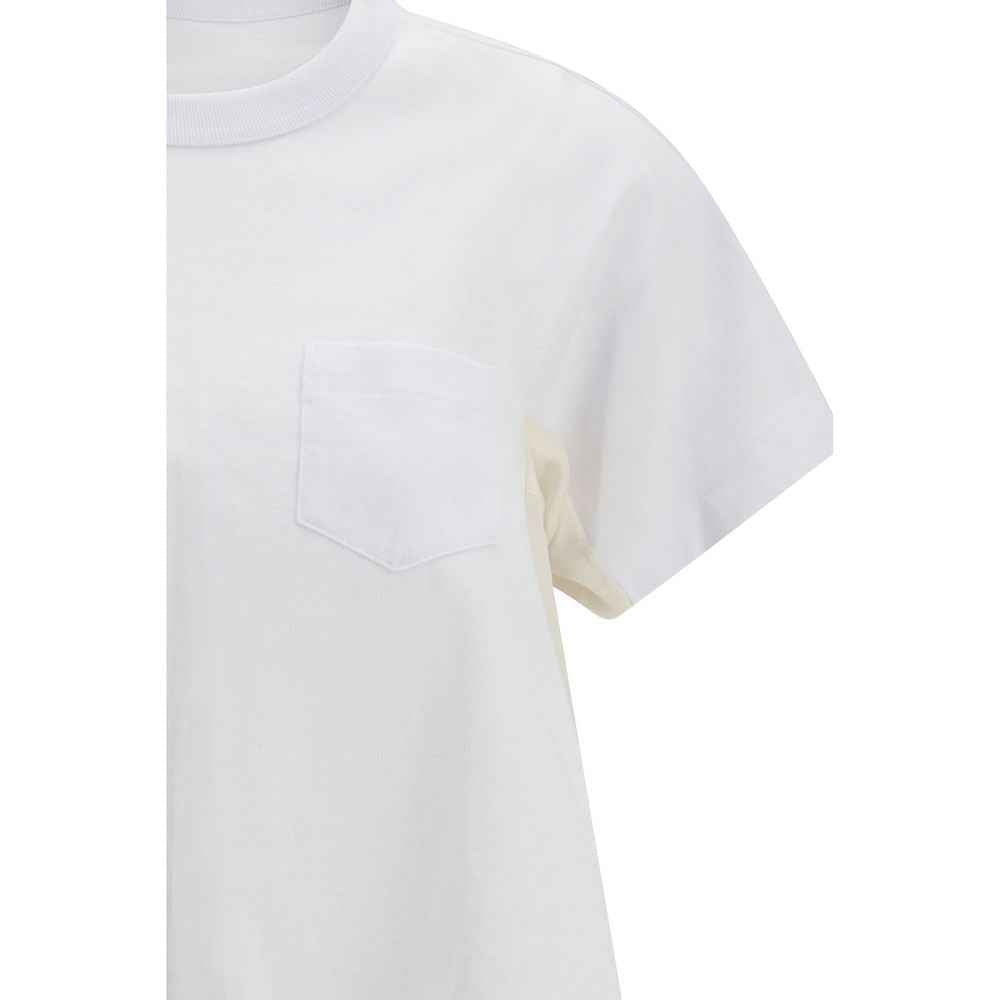 Sacai White Cotton T-Shirt