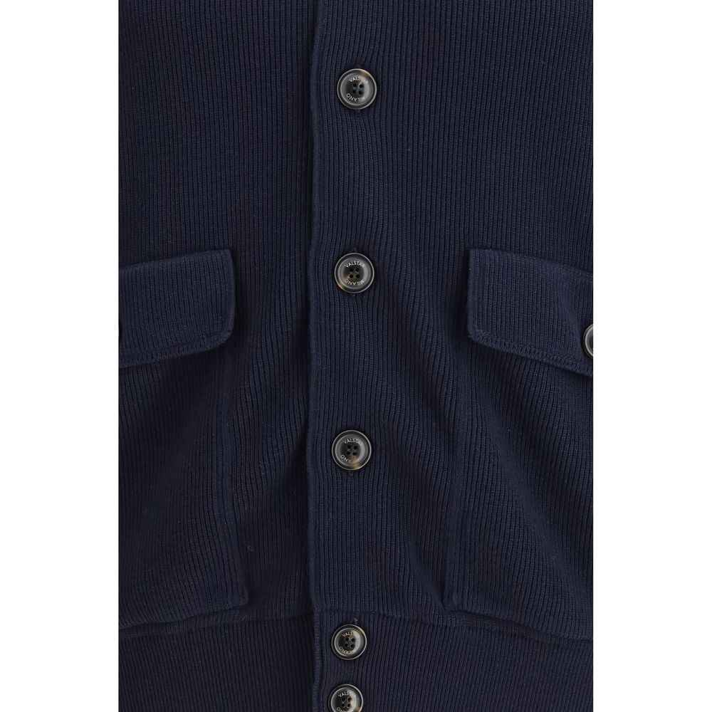 Valstar Blue Fleece Wool Jackets And Coat