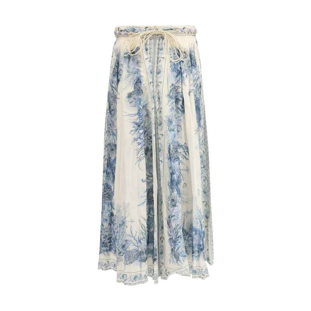 Zimmermann Multicolor Cotton Long Skirt