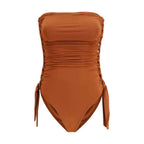 Zimmermann Brown Polyester One-Piece Swimsuit