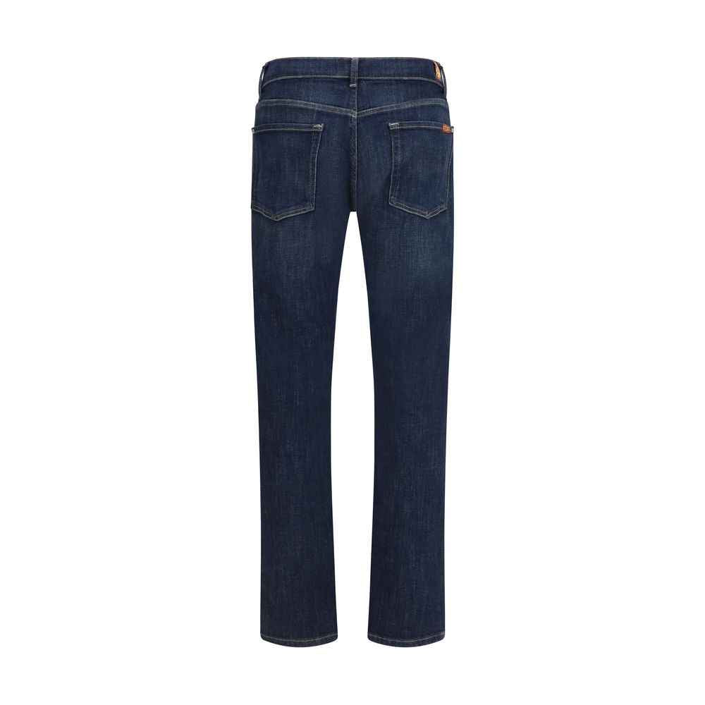 7FOR Black Cotton Flared Jeans