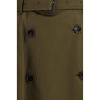 Burberry Bicolor Cotton Midi Skirt
