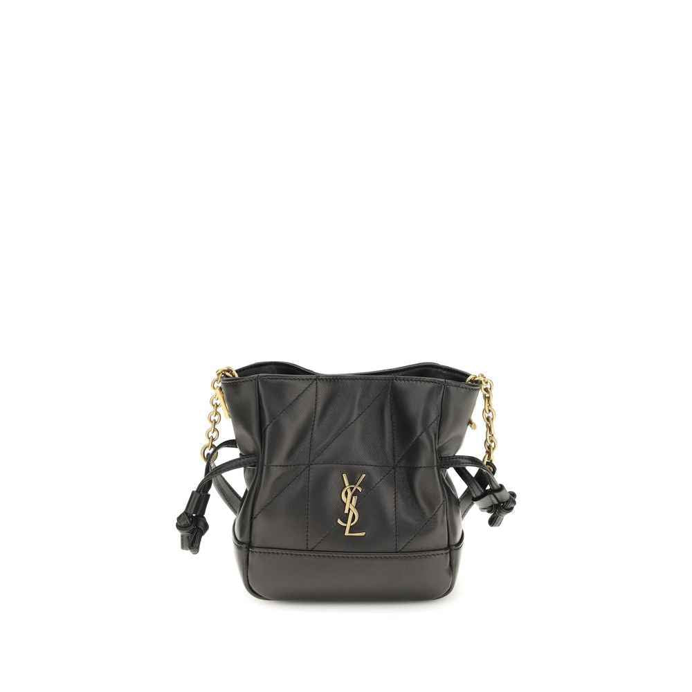 Saint Laurent Black Lamb Ovis Aries Aries Clutch Bag