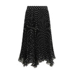 Valentino Black Silk Skirt