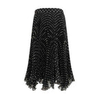 Valentino Black Silk Skirt