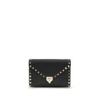 Valentino Garavani Black Calf Leather Bos Taurus Wallet