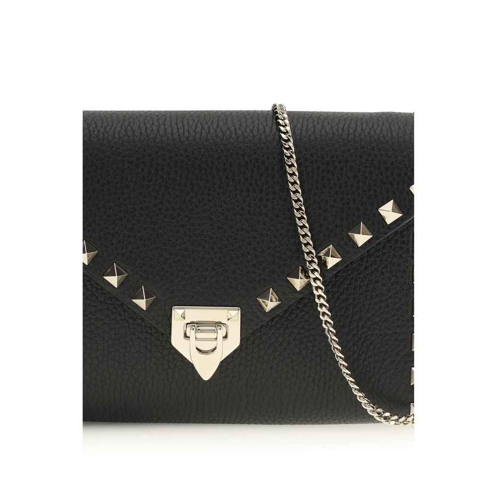 Valentino Garavani Black Calf Leather Bos Taurus Wallet