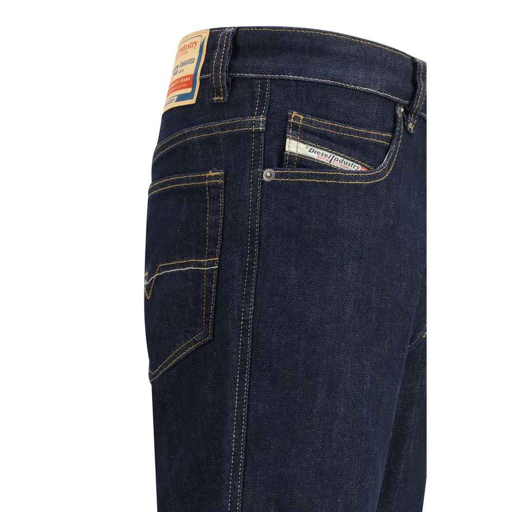 Diesel Black Cotton Slim Fit Jeans