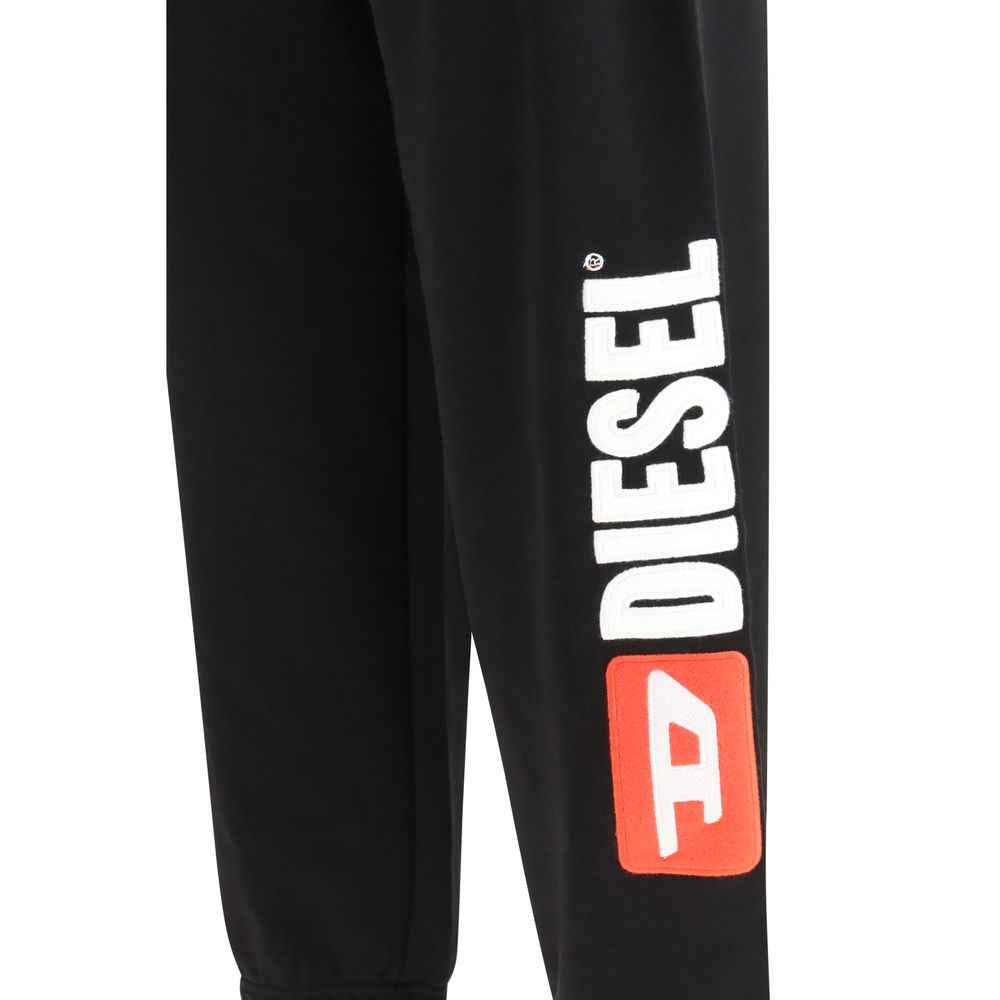 Diesel Black Cotton Casual Pants