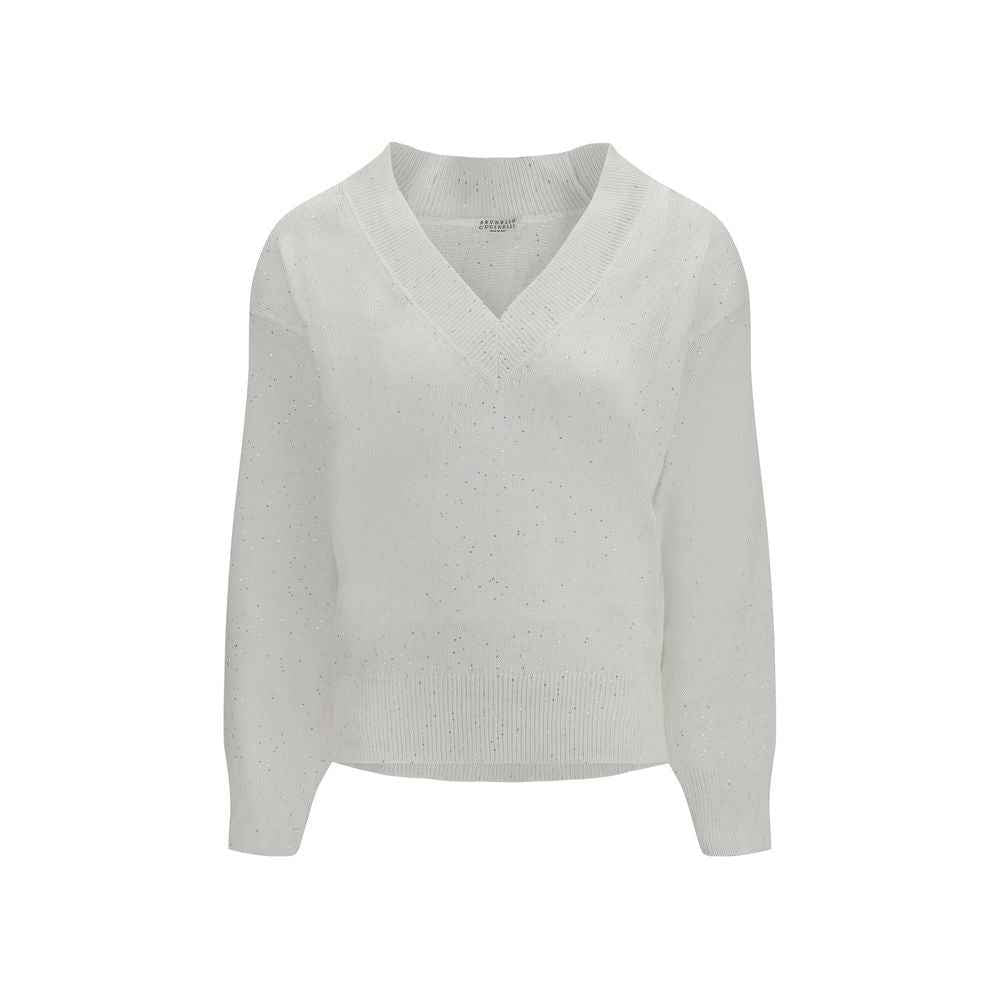 Brunello Cucinelli White Linen T-Shirt