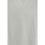 Brunello Cucinelli White Linen T-Shirt