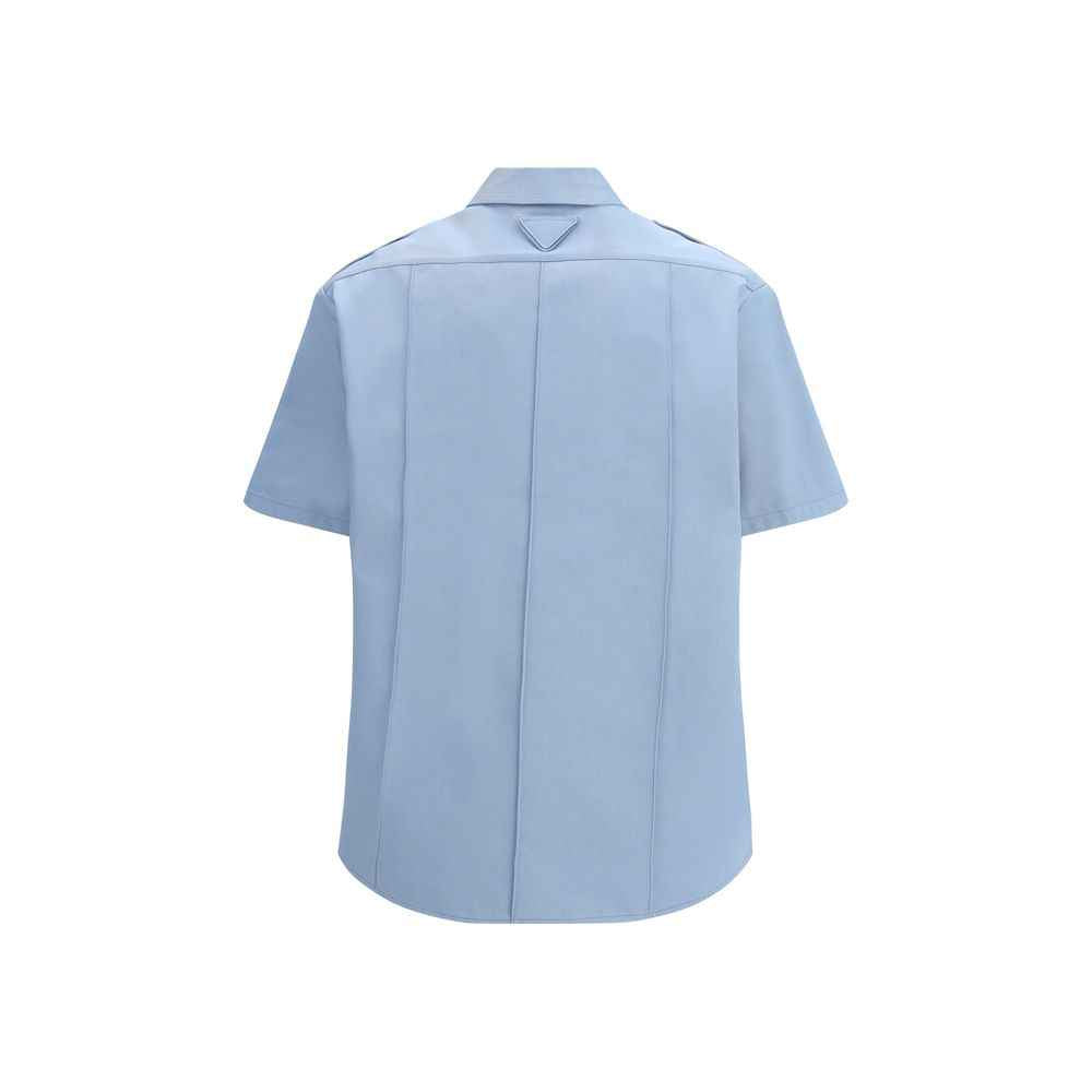 Prada Blue Cotton Shortsleeve Shirt
