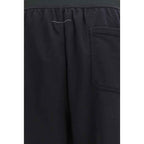 MM6 Black Cotton Casual Pants