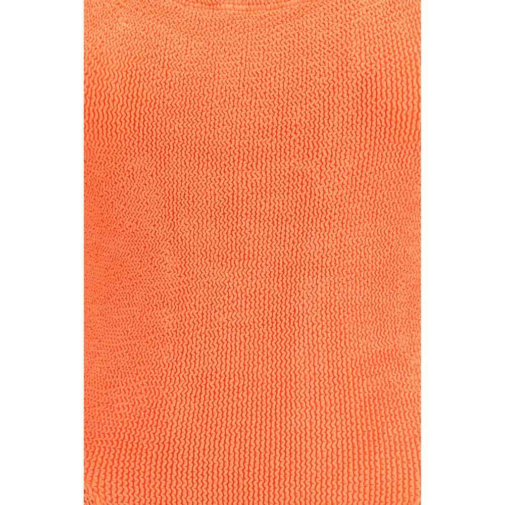 Hunza G Orange Polyester One-Piece Swimsuit