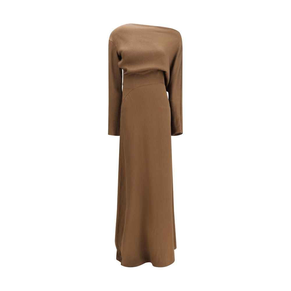 Petar Petrov Brown Silk Casual Dress