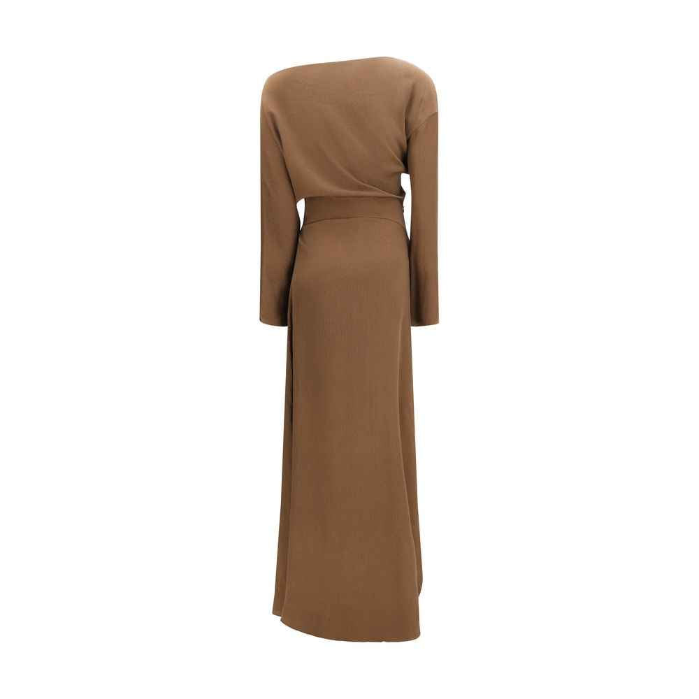 Petar Petrov Brown Silk Casual Dress
