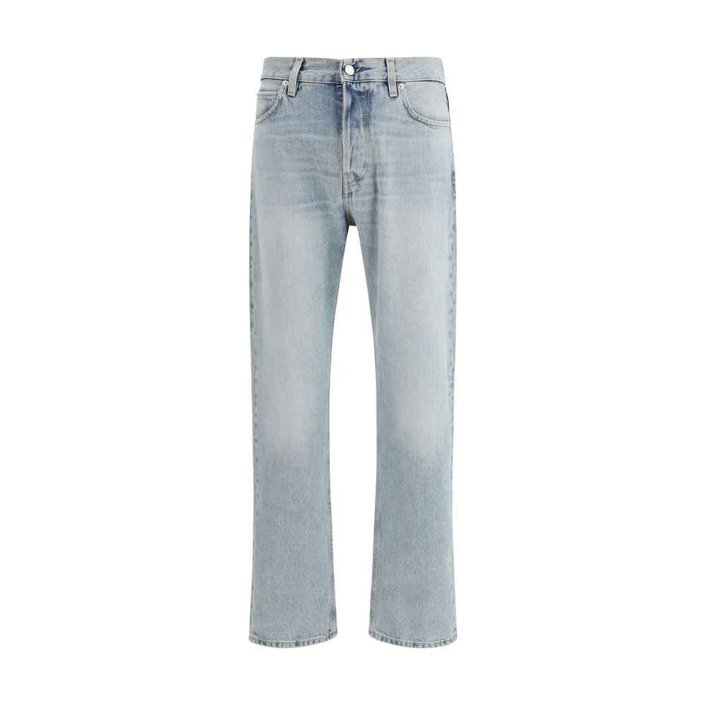 Haikure Blue Cotton Straight-Leg Jeans