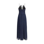 Kristina Ti Blue Silk Casual Dress