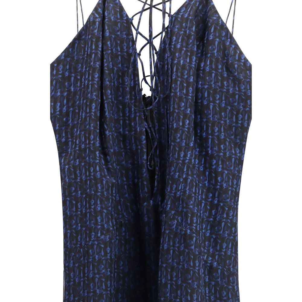 Kristina Ti Blue Silk Casual Dress