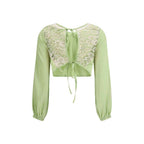 Kristina Ti Bicolor Silk Blouse