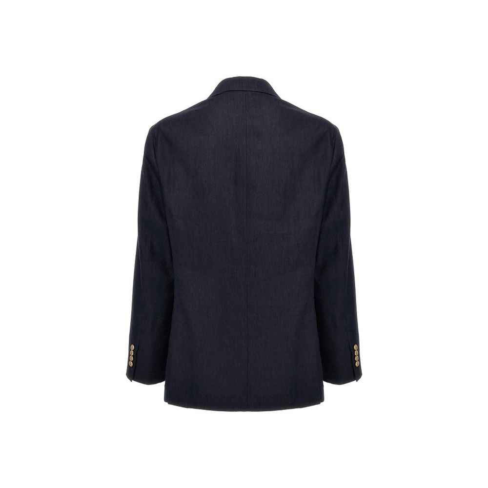 Brunello Cucinelli Blue Linen Blazer