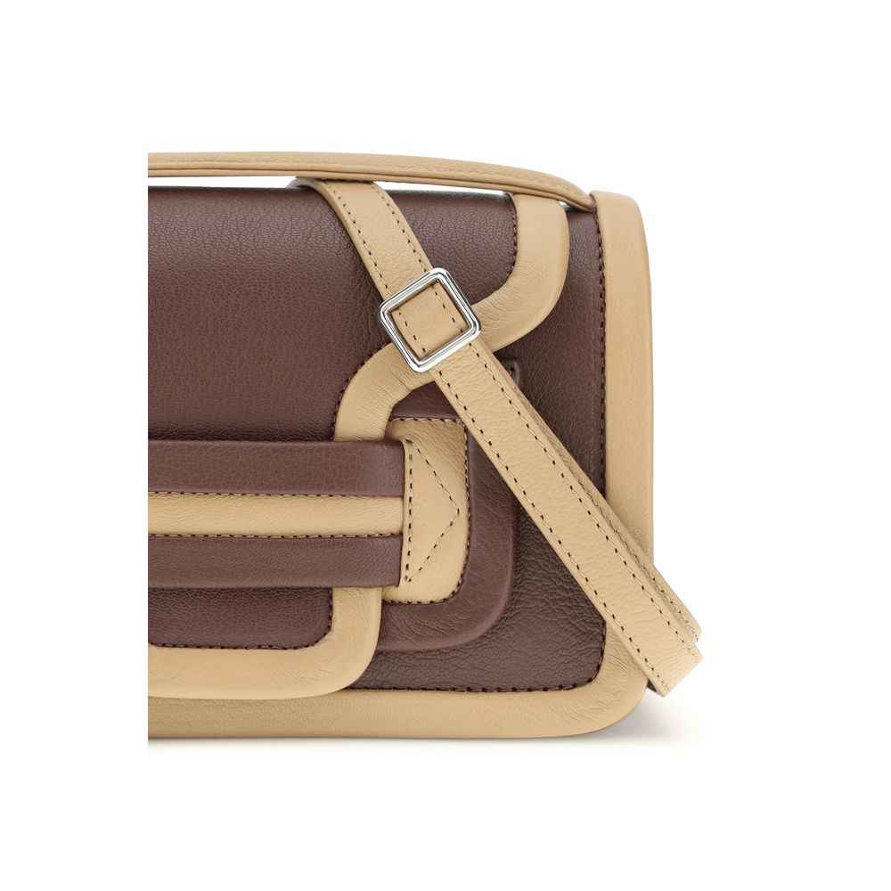 Pierre Hardy Brown Calf Leather Bos Taurus Shoulder Bag