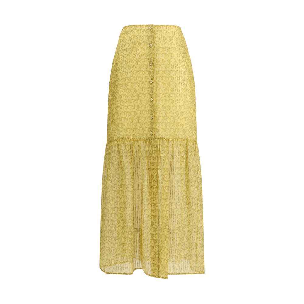 Kristina Ti Bicolor Silk Long Skirt
