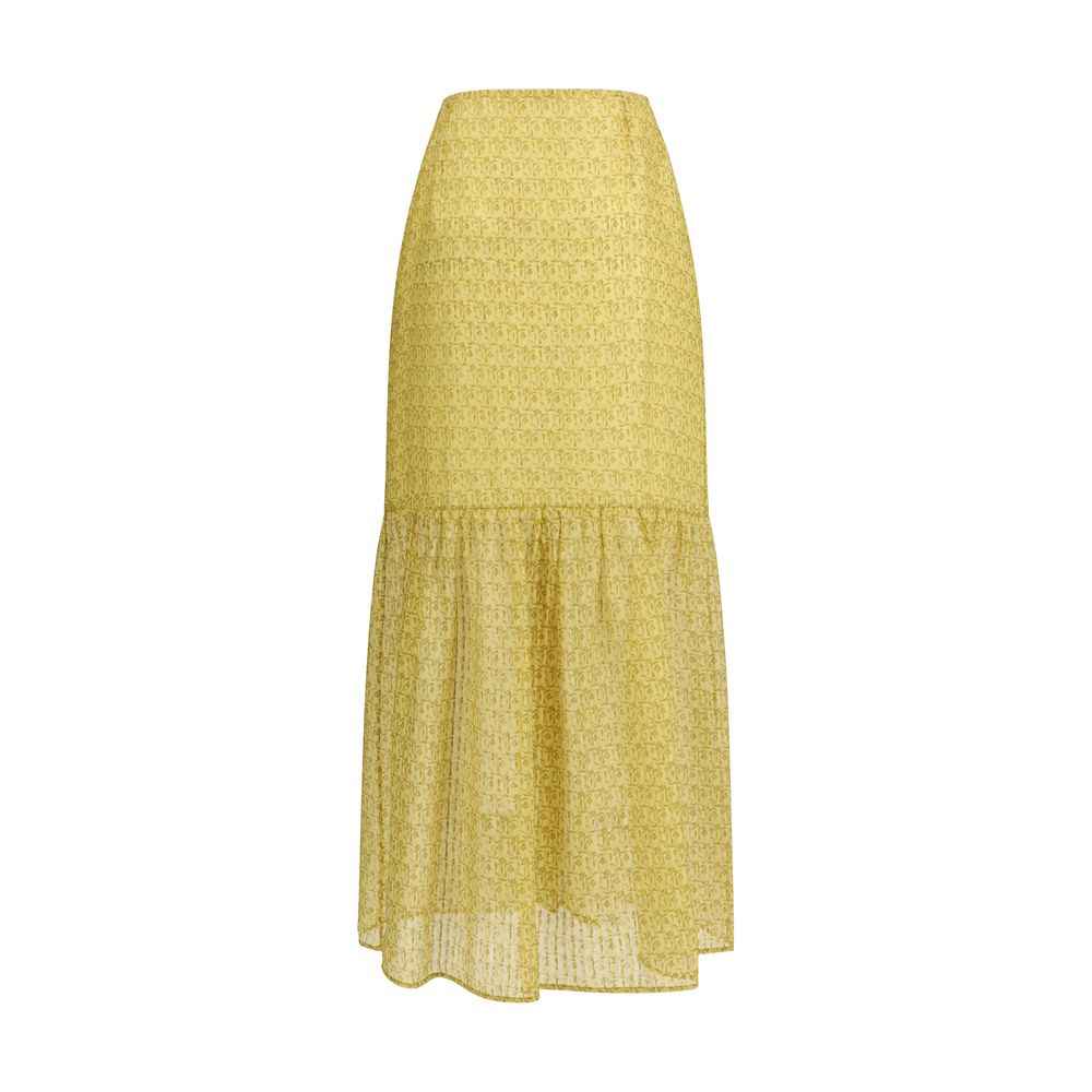 Kristina Ti Bicolor Silk Long Skirt
