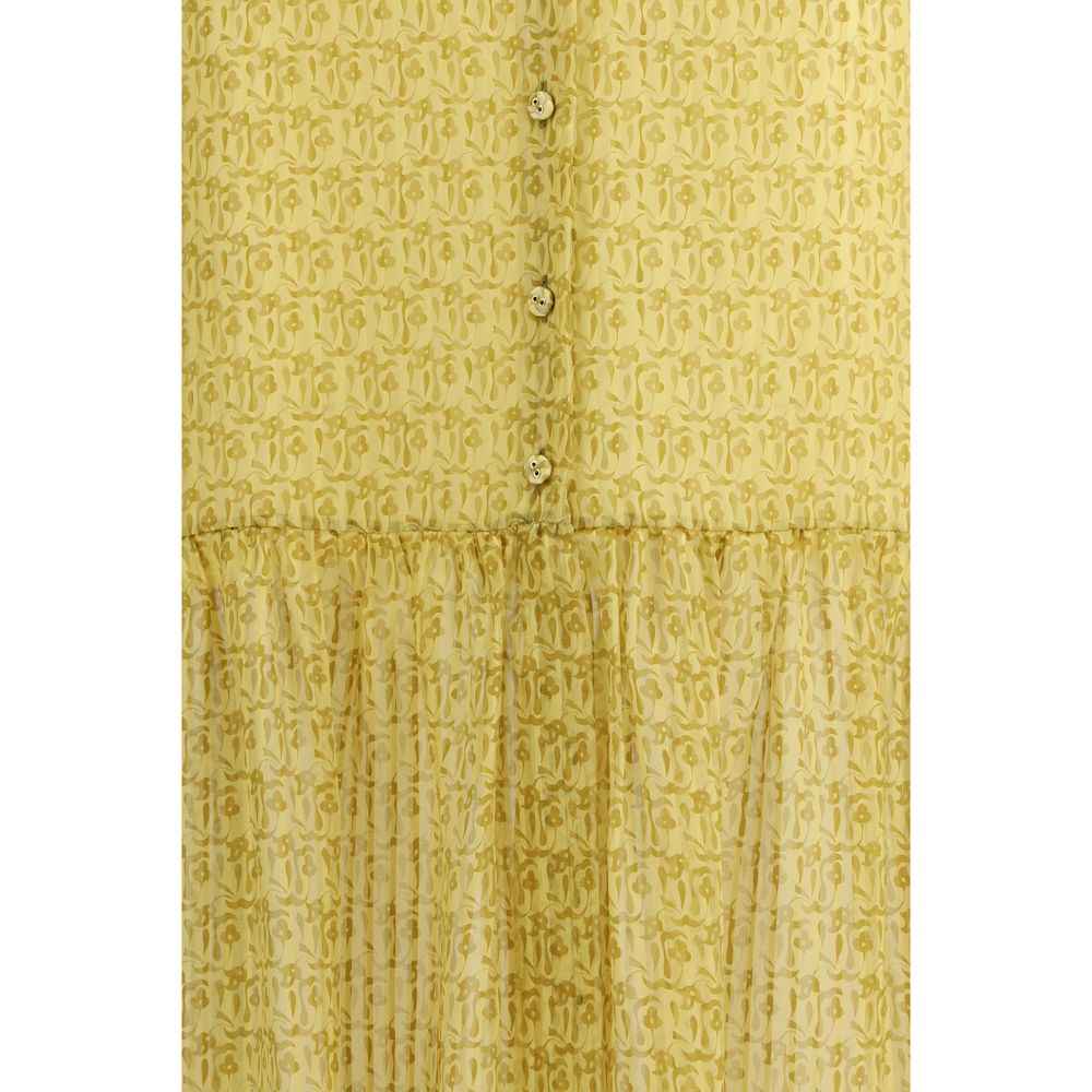 Kristina Ti Bicolor Silk Long Skirt