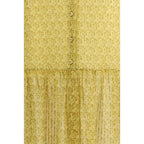 Kristina Ti Bicolor Silk Long Skirt