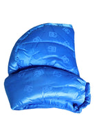 Dolce & Gabbana Men Blue Logo Print Whole Head Wrap Capello Hat
