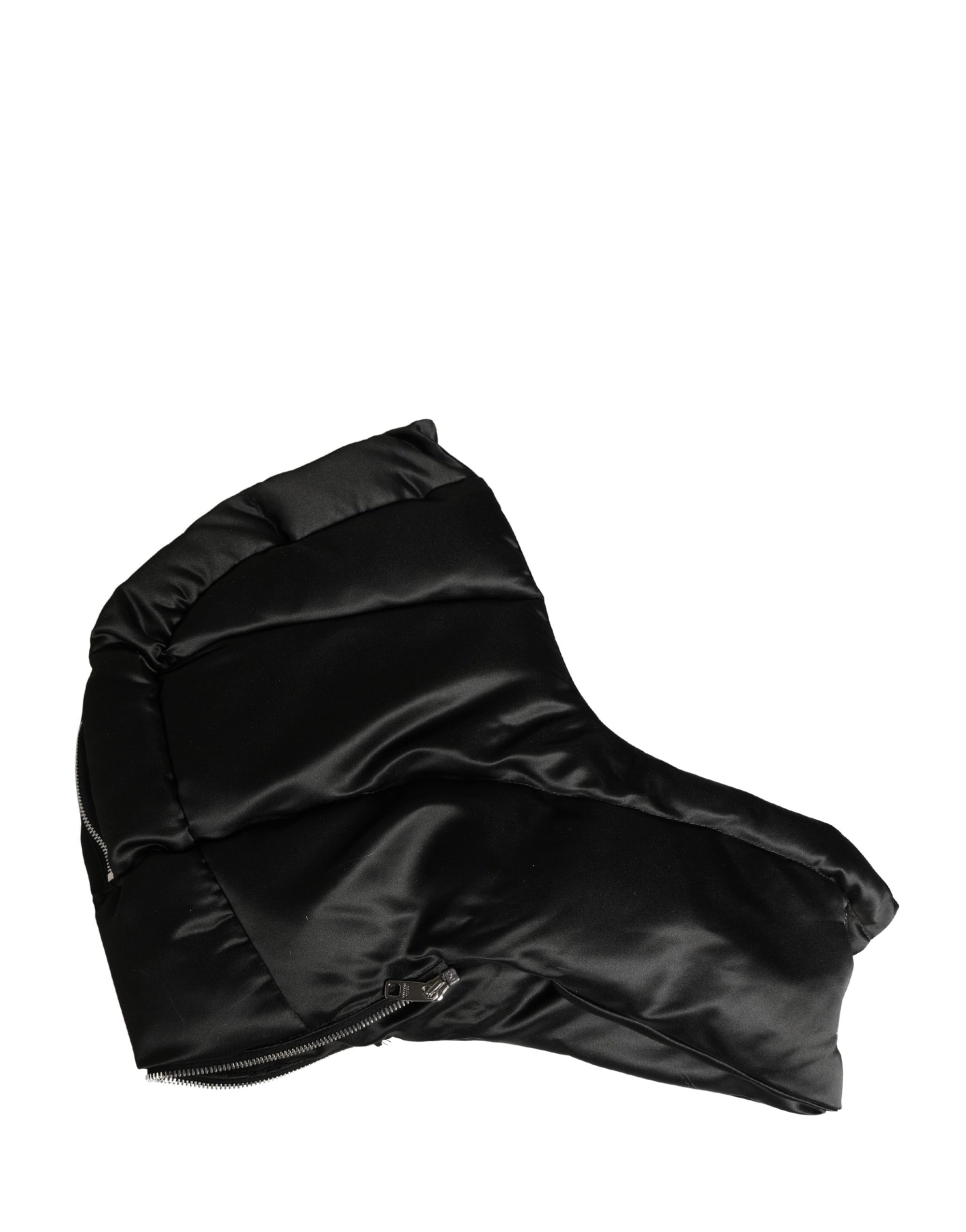 Dolce & Gabbana Black Polyester Whole Head Wrap Capello Hat