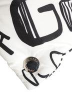 Dolce & Gabbana White Logo Print Whole Head Wrap Capello Hat