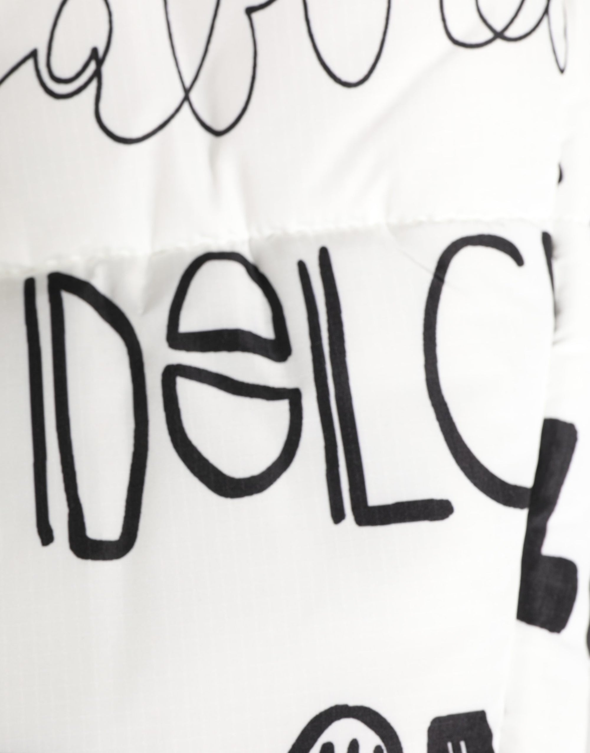 Dolce & Gabbana White Logo Print Whole Head Wrap Capello Hat