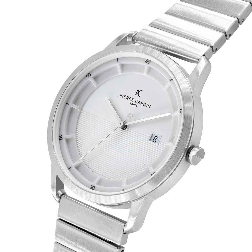 Pierre Cardin Gray Stainless Steel Dress Watch