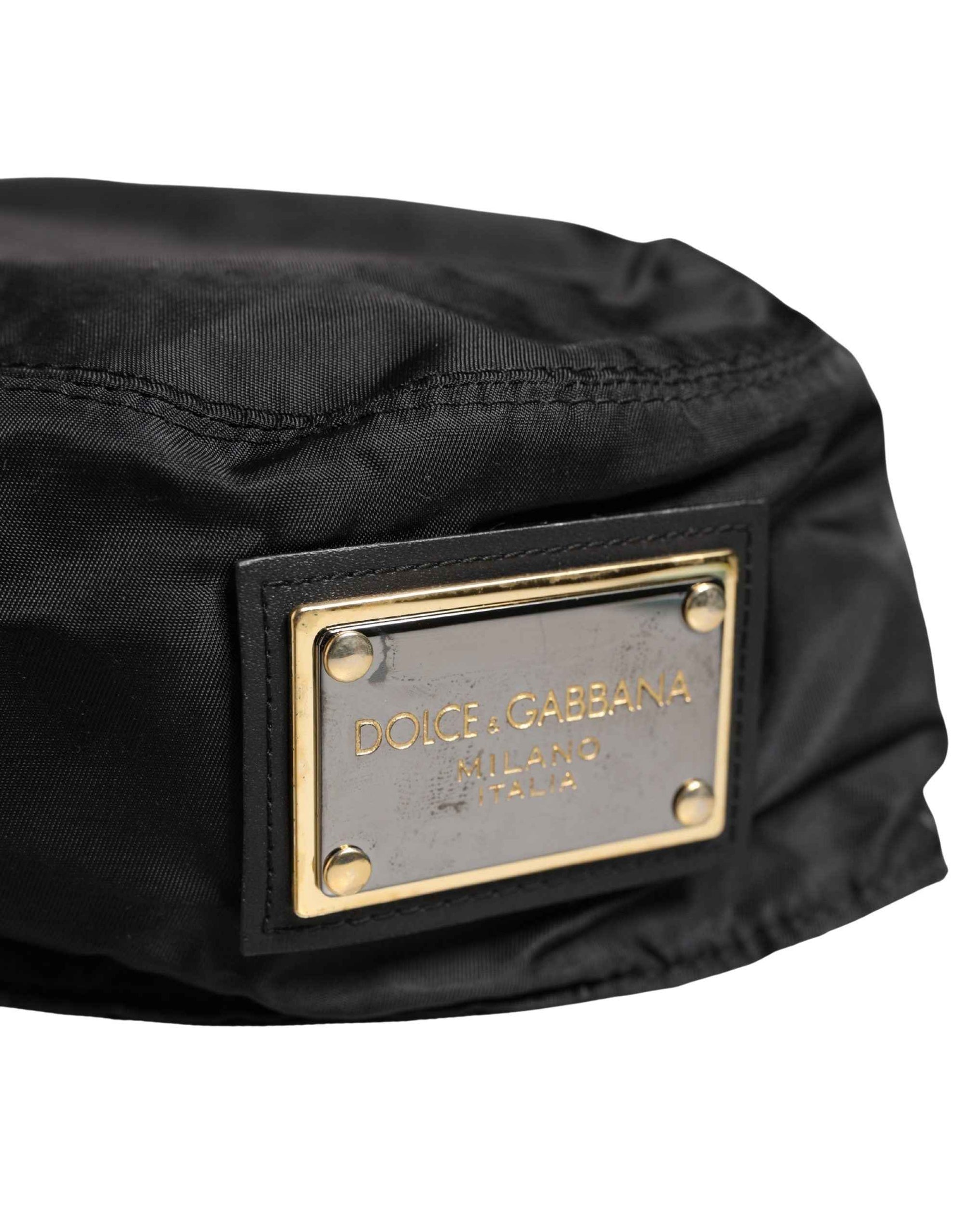 Dolce & Gabbana Men Black Plastic Fisherman Bucket Capello Hat